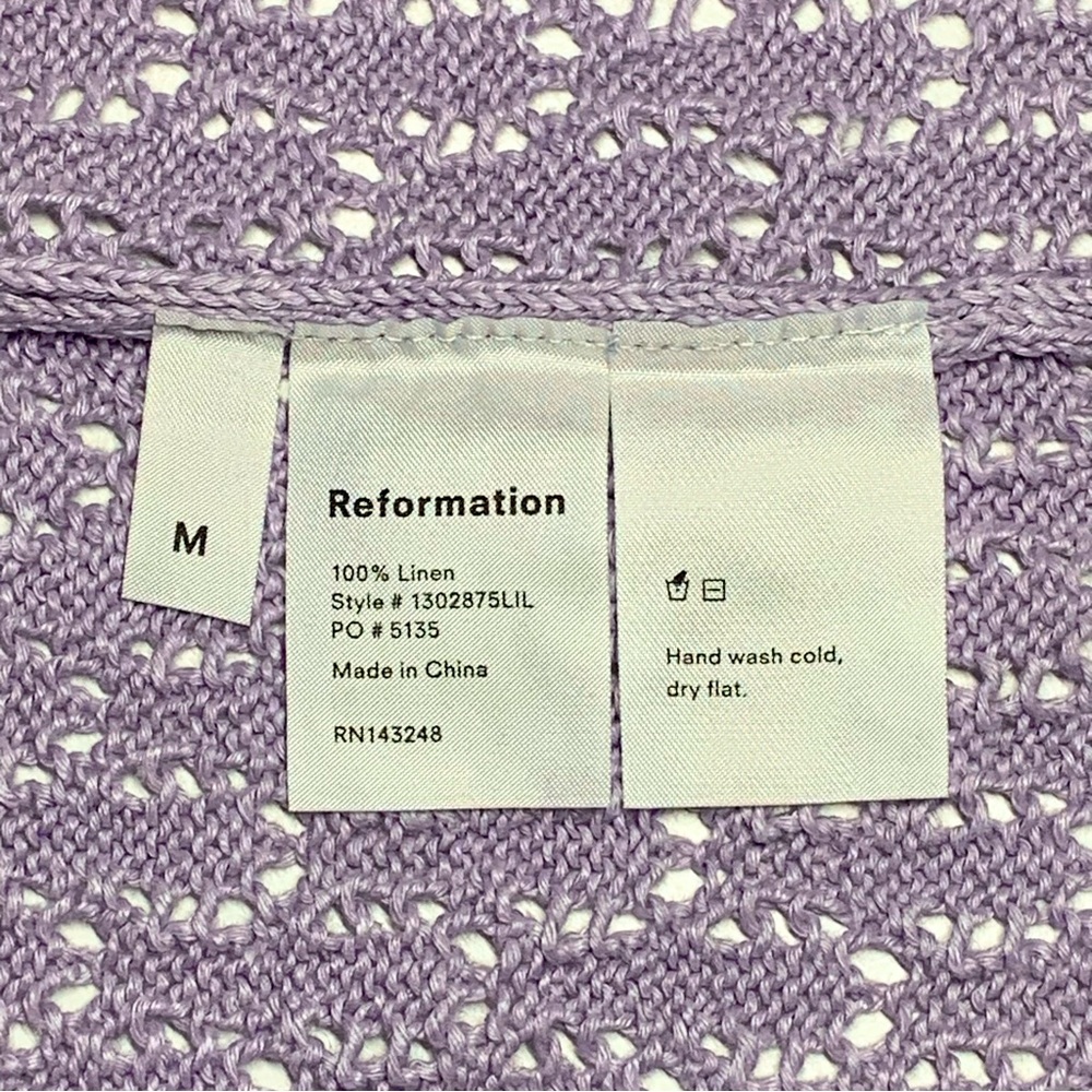 Reformation | Rose Pointelle Linen Sweater - Picture 10 of 14